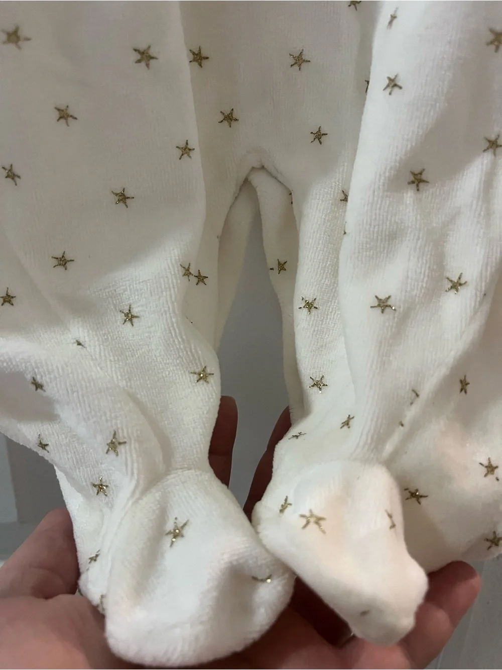 1990s-2000s Vintage Little Me Deadstock Footed Velour Romper (6m)